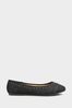 Yours Curve Black Extra-Wide Fit Diamante Ballerina Shoes