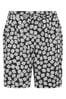 Yours Curve Black Abstract Print Swim Shorts