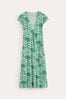 Boden Green Joanna Cap Sleeve Wrap Dress
