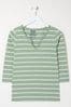 FatFace Green Cotton Stripe Porter T-Shirt