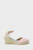 Crew Clothing Leather Jute Wedge Heel Espadrilles