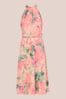 Adrianna Papell Pink Printed Midi Dress
