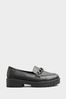 Yours Curve Black Wide FIt Chunky Metal Trim Loafers