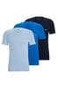 BOSS Blue Three-Pack Of Underwear T-Shirts In Cotton Jersey