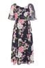 Yours Curve Blue YOURS LONDON Curve Navy Blue Floral Print Maxi Dress