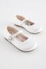 White Wide Fit (G) Bridesmaid Occasion Mary Jane Shoes, Wide Fit (G)