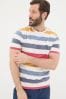 FatFace Natural Seacombe Block Stripe T-Shirt