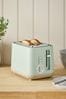Sage Green Bronx Wood Effect 2 Slice Toaster, 2 Slice