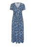 Yours Curve Blue Navy Blue Floral Print Wrap Maxi Dress