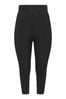 Yours Curve Black Cut Out Cropped Leggings