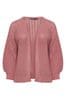Yours Curve Pink Pointelle Balloon Sleeve Cardigan