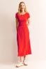 Boden Red Amelie Jersey Midi Dress