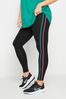 Yours Curve Black Curve Black Side Stripe Leggings