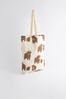Cream Hamish The Highland Cow Cotton Bag For Life