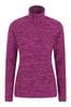 Mountain Warehouse Purple Womens Snowdon Melange Half-Zip Fleece