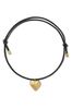 Orelia London Gold Tone Molten Heart & Leather Adjustable Bracelet