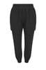 Yours Curve Black 100% Cotton Cheesecloth Cuffed Joggers