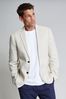 Threadbare Stone White Luxe Linen Blend Single Breasted Blazer