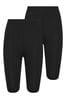 Long Tall Sally Black LTS 2 PACK Tall Black Stretch Cycling Shorts