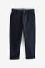 Navy Blue Tapered Loose Fit Stretch Chino Trousers (3-17yrs), Tapered Loose Fit