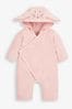JoJo Maman Bébé Pink Bunny Towelling Wrap All-In-One