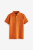 Burnt Orange Short Sleeve Polo Shirt (3-16yrs)