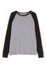 M&Co Grey Raglan Long Sleeve T-Shirt