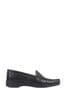 Pavers Wide Fit Black Leather Loafers