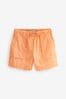 Orange Cargo Utility 100% Cotton Shorts