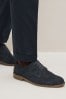 Marineblau - Derby-Schuhe aus Veloursleder