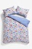 Multicoloured Floral 100% Cotton Printed Duvet Cover and Pillowcase Set