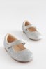 Silver Glitter Standard Fit (F) Mary Jane Shoes, Standard Fit (F)