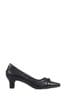 Pavers Low Heeled Black Court Shoes