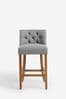 Chunky Weave Mid Grey Wolton Bar Stool