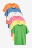 Green/ Pink/ Blue/ White/ Orange/ Yellow T-Shirts 6 Pack, Regular
