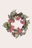 Laura Ashley Pink Flower LED Wreath