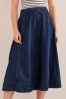 Boden Blue Denim Panelled Skirt