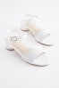 White Satin (Stain Resistant) Occasion Heel Sandals