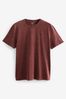 Burgundy Red Acid Wash Stag T-Shirt, Regular
