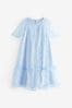 Blue Sequin Mesh Dress (3-16yrs)