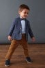 Navy Check Blazer, Shirt, Trouser & Bow Tie Set (3mths-9yrs)