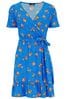Pour Moi Blue Floral Print Woven EcoVero Dress