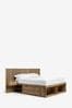 Oak Effect Bronx Wooden Hotel Bed Frame with Platform Storage and Bedside Tables