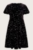 Monsoon Cosmic Print Velvet Dress
