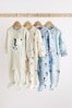 Blue Sleepsuits 4 Pack (0-2yrs)