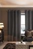 Grey Charcoal Matte Velvet Super Thermal Curtains, Super Thermal