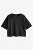 Black Boxy Relaxed Fit T-Shirt