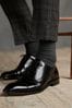 Schwarz - Signature Oxford-Schuhe aus Leder mit Zehenkappe