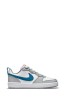 Nike White/Grey/Blue Court Borough Low Youth Trainers