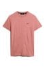 Superdry Red Cotton Micro Embroidered T-Shirt